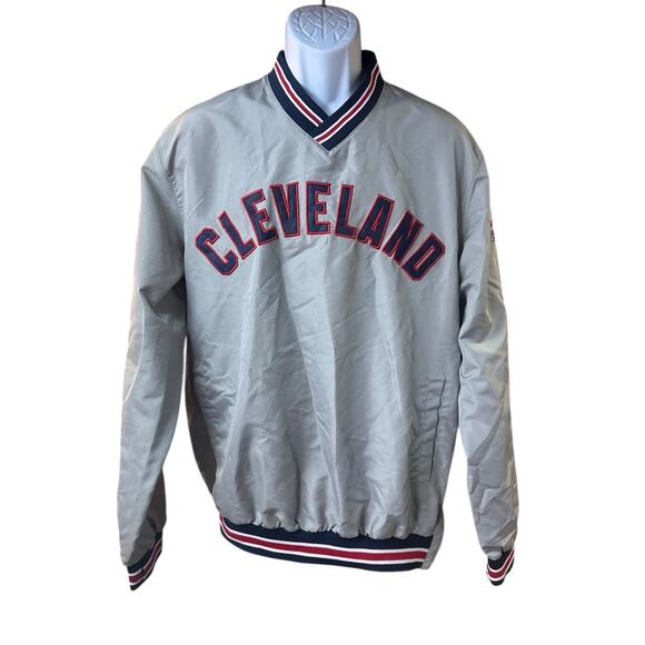 Other - VTG Y2K Cleveland Indians Guardians Wahoo MLB Windbreaker Pullover SZ M Gray